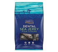 Fish4Dogs Tiras de cecina marina | Bocadillo hipoalergénico para perros bajos en calorías | Tratamiento natural para la piel de pescado dental para perros más grandes (500 g)
