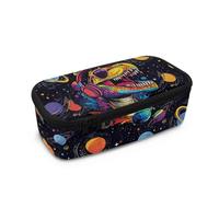 FishDing Estuche para lápices con diseño de animales para niños, gran capacidad, portátil, almacenamiento de artículos de papelería para suministros de estudiantes, Planeta Dinosaurio, Talla única