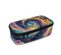 FishDing Star Planet Galaxy - Estuches de gran capacidad para guardar artículos de papelería para estudiantes, bolsa para bolígrafos, Planeta, Talla única, Organizador de bolsas