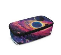 FishDing Star Planet Galaxy - Estuches de gran capacidad para guardar artículos de papelería para estudiantes, bolsa para bolígrafos, Planeta galáctico, Talla única, Organizador de bolsas