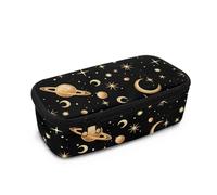 FishDing Star Planet Galaxy - Estuches de gran capacidad para guardar artículos de papelería para estudiantes, bolsa para bolígrafos, Planeta Luna, Talla única, Organizador de bolsas