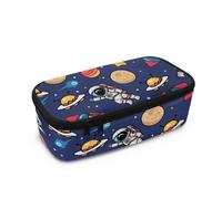 FishDing Star Planet Galaxy - Estuches de gran capacidad para guardar artículos de papelería para estudiantes, bolsa para bolígrafos, Planeta astronauta de dibujos animados, Talla única, Organizador