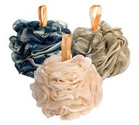 Fishent Esponja de lufa de baño, paquete de 3 esponjas de lufa exfoliante corporal, 2.12 onzas, esponja de ducha de malla suave, loofa para mujeres y hombres