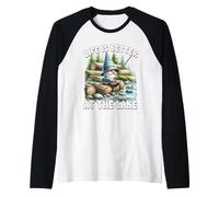 Fisher Gnome For Fishing Grandpa Life Is Better At The Lake Camiseta Manga Raglan