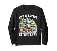 Fisher Gnome For Fishing Grandpa Life Is Better At The Lake Manga Larga