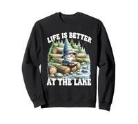 Fisher Gnome For Fishing Grandpa Life Is Better At The Lake Sudadera