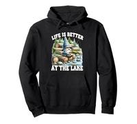 Fisher Gnome For Fishing Grandpa Life Is Better At The Lake Sudadera con Capucha