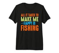 Fisher Make Me Happy Is Fishing Lovers Funny Fisherman Camiseta Premium