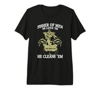 Fisher of Men We Catch 'Em, Él los Limpia (Mateo 4:19) Camiseta Premium
