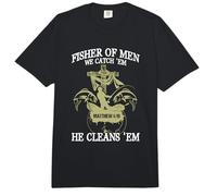 Fisher of Men We Catch 'Em, Él los Limpia (Mateo 4:19) Comfort Colors Adult Heavyweight T-Shirt