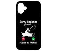 Fisher Phone Fisher Boat Línea de Pesca de Pescado - Funny Fisherman Carcasa para iPhone 16 Plus