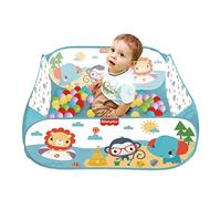 Fisher Price - Piscina de Bolas Infantil Portátil, Incluye 25 Bolas, Bolsa para transporte, Fácil Montaje y Desmontaje, Parque de Bolas Infantil, Dimensiones 90x40x90cm - (Deqube 920D00088)