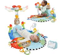 Fisher-Price Alfombrilla de Juego para bebés 3 en 1 pataditas y balanceo, Juguete de Actividades sensoriales para el Desarrollo de bebés recién Nacidos, a Partir de 0 Meses, JMT98