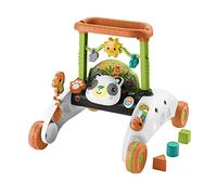 Fisher-Price Andador 2 caras Correpasillos con actividades con luces y sonidos, juguete para andar o sentarse, regalo para bebé +6 meses, Versión: Neerlandés; Inglés, UK; Francés; Alemán; HJY73