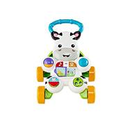 Fisher-Price Andador cebra Aprende conmigo juguete bebé, francés | Andador musical, actividades, canciones educativas, motricidad fina y gruesa, bebés desde 6 meses, GXC30