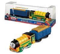 Fisher Price Año 2013 Thomas y sus amigos Trackmaster Talking Series motorizado ferrocarril a batería Powered Tank Engine Train Set - Big Splash! Talking Victor con vagón cargado de madera por Thomas