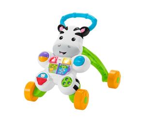 Fisher-Price Aprende Conmigo Andador Cebra, versión Castellano | Juguete para bebé con música educativa, luces y actividades manuales, a partir de 6 meses
