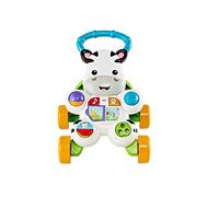 Fisher-Price Aprende Conmigo Zebra Walker Juguetes, Individual, Multicolor, Sustainable Packaging (Mattel GXC31)