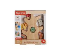 Fisher-Price Árbol con Animales De Madera, Juguete De Equilibrio con 10 Piezas Fabricadas con Material Certificado Fsc, Juego Inspirado En Montessori, +3 Años (HXT87)