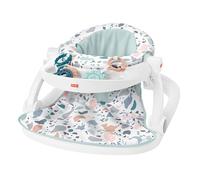 Fisher-Price Asiento para suelo plegable con bandeja, estampado terrazzo, regalo para bebés hasta 11 kg (Mattel HBD68)