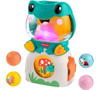 Fisher-Price Baby Toy Light-Up & Roll Frog Musical Ball Drop Activity & 3 Balls