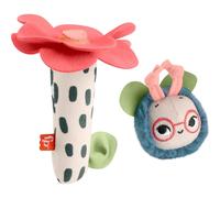 Fisher-Price Baby Toys Planet Friends Shake n Rattle Busy Bee Sensory Plush Juego de 2 piezas para recin nacidos a partir de 3 meses