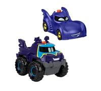 Fisher-Price Batwheels Bam el Batmóvil y Buff el Batcamión Pack 2 Coches de Juguete con Luces, Inspirado en la Serie, +3 años (Mattel HML25)