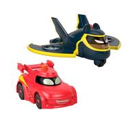Fisher-Price Batwheels Redbird y Batwing Pack 2 Coches de Juguete con Luces, Inspirado en la Serie, +3 años (Mattel HML26)