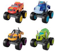 Fisher-Price Blaze and The Monster Machines Racers - Juego de 4 veh culos de empuje de metal fundido a presi n para ni os en edad preescolar de 3
