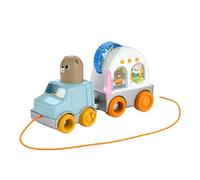 Fisher-Price Bosque de la Amistad Caravana arrastrable Vehículo de Juguete con Actividades sensoriales para bebés y niños pequeños a Partir de 1 año, JKD52