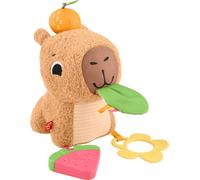 Fisher-Price Capibara Abracitos y jueguecitos Juguete sensorial de peluche con s