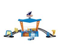 Cars Autolavado Dinoco, incluye dos coches de juguete, vehículo cambia de color (Mattel GTK91)