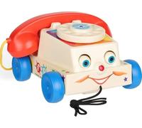 Fisher Price Clásicos - 1694 Teléfono parlanchín de juguete, juguete retro de bebé para arrastrar, teléfono para niños en edad de aprender a andar, juguetes retro de a partir de 1 año