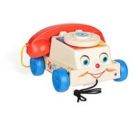 Fisher Price Clásicos - 1694 Teléfono parlanchín de juguete, juguete retro de bebé para arrastrar, teléfono para niños en edad de aprender a andar, juguetes retro de a partir de 1 año