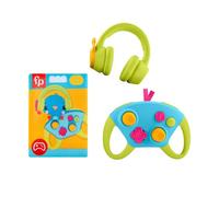 Fisher-Price Conjunto de Regalo Pequeño Fan de los Videojuegos Juguete para bebés recién Nacidos con sonajero, mordedor y Elementos Que crujen al arrugarlos, para bebés a Partir de 3 Meses, HYR57