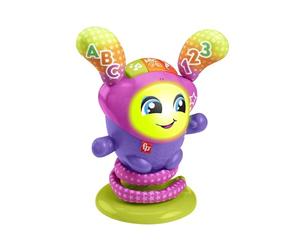 Fisher-Price DJ Bouncin' Star Robot Aprendizaje, Juguete Interactivo con Luces y Sonidos, Regalo para bebés +9 Meses, versión ALEMÁN (HRC49)