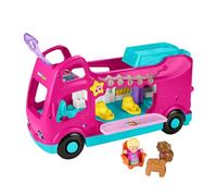 Fisher-Price - Estuche de Barbie para Camping-Car con Luces Musicales y 2 Figuras, a Partir de 18 Meses, versión multilingüe, HYR86