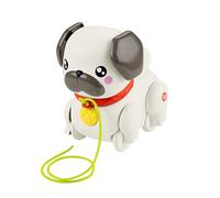 Fisher-Price FP Pets Pasea al Perrito Pug, Juguete de Arrastre con Forma de Perro Que Mueve Las Orejas y Las Patas y emite Sonidos de ladridos, Juguete Regalo para bebés +12 Meses, HTW94