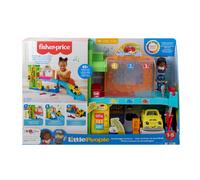 Fisher-Price - Garaje de Aprendizaje Little People HRB34o con Sonidos, Luces y 3 Niveles Smart Stages para niños de 1 a 5 años, en español, inglés, italiano y portugués