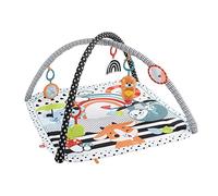 Fisher-Price Gimnasio 3 en 1 Music Glow & Grow para recién Nacidos | Manta de juego lavable de 76 x 76 cm, 5 juguetes sensoriales, música y luces, boca abajo, motricidad gruesa