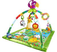 Fisher-Price - Gimnasio Deluxe Animalitos de la Selva, Manta de Juego Bebé (Mattel DFP08), Embalaje estándar
