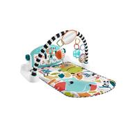 Fisher-Price Glow & Grow Gimnasio-piano pataditas, Alfombra de juego con animales y accesorios de aprendizaje con luces y sonidos, versión castellano, juguete regalo para bebés recién nacidos, HYH60