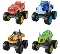Fisher-Price GXV81 - Blaze y Las máquinas monstruosas 4 Unidades de vehículos, Consta de Cuatro vehículos para Empujar, Juguetes para niños a Partir de 3 años