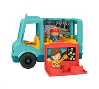 Fisher-Price GYF59 - Camión de Hamburguesas Little People - Versión Alemana, Juguete Musical de Empuje con Figuras, Juguete para preescolares de 1 a 5 años para Unisex niños Multicolor