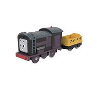 Thomas y sus amigos Locomotora Toby motorizada con vagón de carga, tren de juguete que se puede conectar a otros, +3 años (Mattel HTN30)