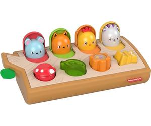 Fisher-Price Hide & Peek Pop-Up, Conjunto de Actividades Hecho de Materiales orgánicos para bebés +9 Meses (Mattel GJW24)