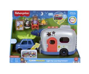 Fisher-Price HJN42 Little People Camping Adventure - Vehículo 2 en 1 y Juego con Luces y Canciones para niños a Partir de 1 año