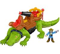Fisher-Price Imaginext Capitán Garfio y Croc, Pirata y cocodrilo, Juguetes para niños a Partir de 3 años (Mattel DHH63)