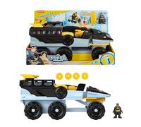 Fisher-Price Imaginext DC Super Friends Bat-Tanque transformable, Vehículo Grande con Luces y Sonidos con Figura de Batman, almacena hasta 6 Figuras, Juguete Regalo para niños y niñas +3 años, HVY04