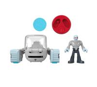 Fisher-Price Imaginext DC Super Friends Batman Toys Mr. Freeze Figura y tanque de nieve transformador para juegos preescolares, cambiadores de cabeza